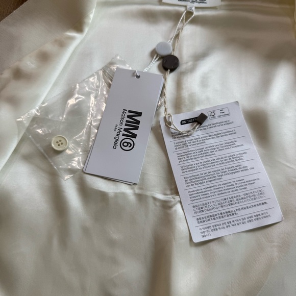 Maison Margiela Women’s Vest  Size 42 (US 6) Ivory V-Neck Wool Blend Old‎ Money - Picture 9 of 16